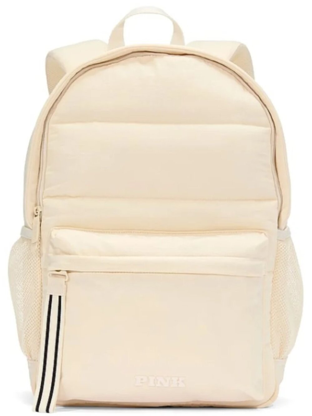 PINK Victoria’s Secret quilted Puffer Backpack Ivory Color  NEW W/TAGS!
